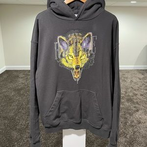 Rhude Swarovski Wolf Vintage Wash Hoodie